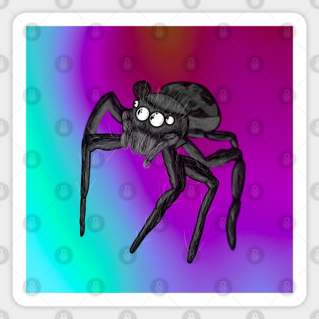 Jumping Spider Drawing V5 - Jumping Spider - Sticker | TeePublic